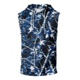 thumbnail image 6 of Men’s Athletic Sleeveless Hoodie with Drawstring Hood and Front Pocket Casual Loose Fit Camouflage Patterned Vest Top, 6 of 7