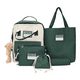 thumbnail image 1 of Set de 5 Mochilas y Bolsas Escolares Verde Oscuro Malubero Malu1274, 1 of 2