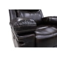 thumbnail image 4 of Benjara BM311477 37 in. Linden Power Plush Faux Leather Glider Recliner Chair, Brown, 4 of 5