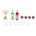 thumbnail image 3 of TISHITA 13pcs 1/12 Dollhouse Goblet Rack Miniatures Handmade Room Decor Parts Golden, 3 of 8