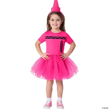 Morris Costumes ISD107211PKXX Toddler Crayola Crayon Box Dress Costume, Pink - Size 2T