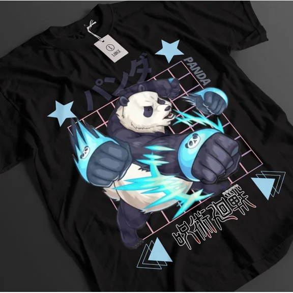 RARE Jujutsu Kaisen Shirt Panda T-Shirt Sukuna Gojo Toji Tshirt JJK Anime Unisex Tee