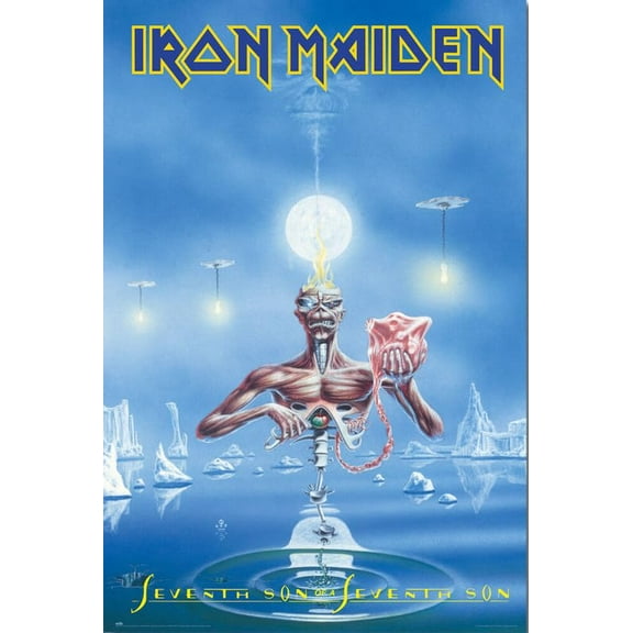 BUY ART FOR LESS Officially Licensed Iron Maiden Seventh Son of a Seventh Son 24 x 36 Inch Art Poster - Decorative Print - Poster Paper - Ready to Frame