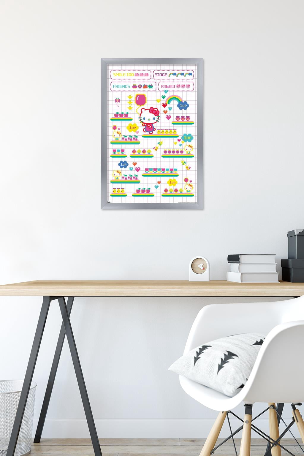 Hello Kitty - Arcade Wall Poster, 14.725" x 22.375" Framed