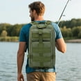 thumbnail image 3 of 35L Military Backpack - Waterproof Nylon, 180° Main Compartment, Padded Adjustable Straps - For Hiking, Camping, Fishing, Outdoor Activities, Men And Women, 3 of 4