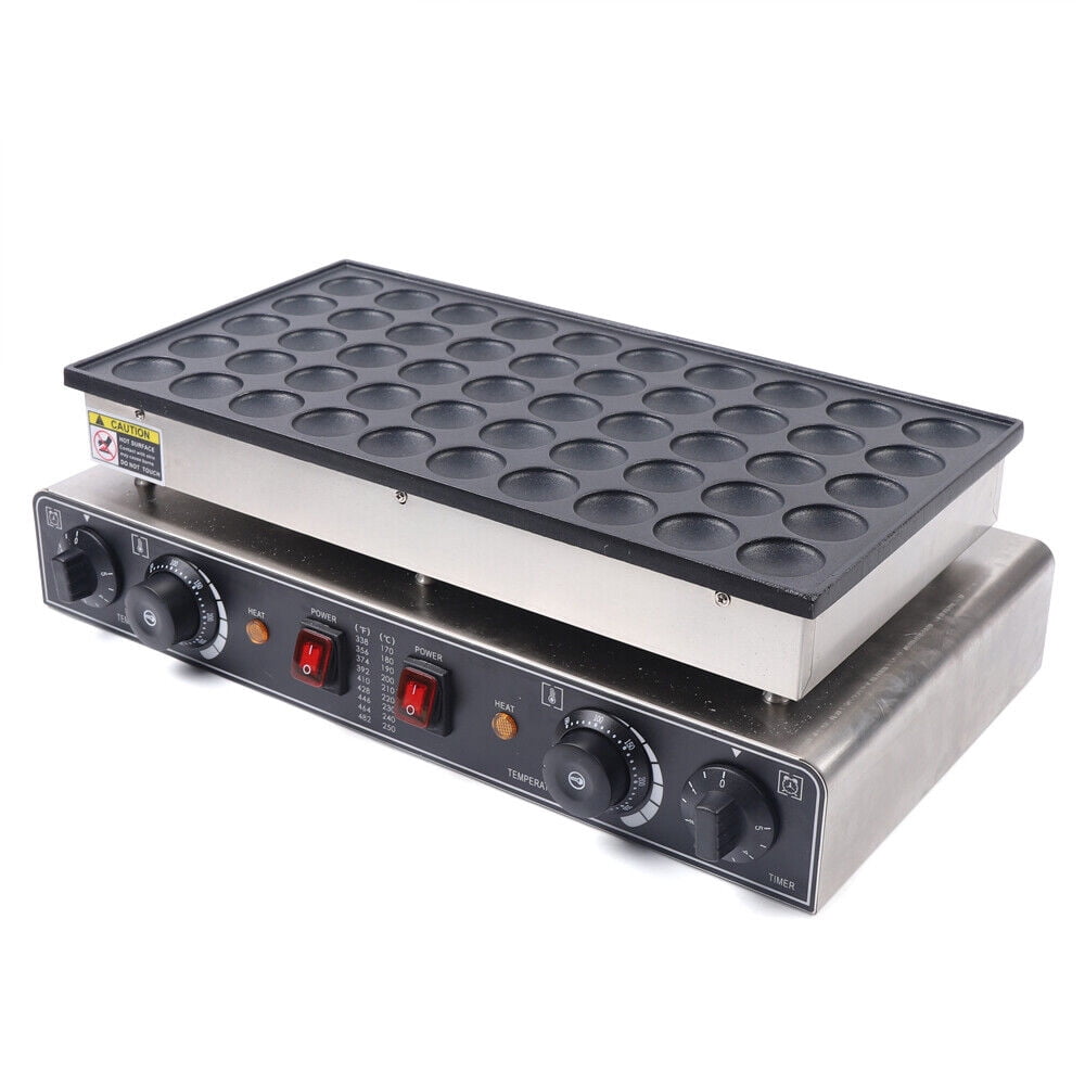 50 pcs Commercial Electric Mini Dutch Pancake Maker Waffle Baker Nonstick 110V