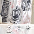 thumbnail image 6 of Vintage London Semi Sheer Curtains Drapes for Living Room, Bedroom, French Doors Window 96 Inches Long, Farmhouse Coffee Country Rod Pocket Chiffon Curtain Drapery Voile Draperies Panel, 6 of 8