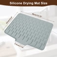 thumbnail image 6 of Unique Bargains Dish Drainer Mat Silicone Drying Mat for Kitchen Counter Fast Drying Matt for Dishes Heat Resistant Non-Slip 15.75x12.6 Inch Light Gray, 6 of 7