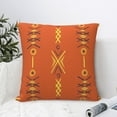 thumbnail image 6 of YFYANG Square Decorative Throw Pillow Case (Without Pillow Insert), Orange Vintage Boho Ethnic Style Bedroom Sofa Car Cushion Cover, 12"x12", 6 of 9