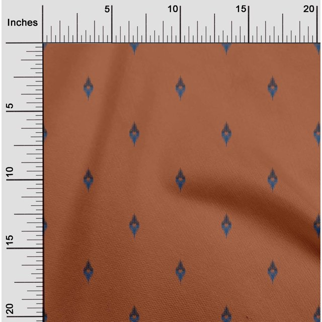 oneOone Viscose Chiffon Fabric Small Motif Ikat Print Fabric BTY 42 Inch Wide