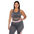 thumbnail image 1 of White Mark Women's Cut Out Back Mesh Sports Bra, 1 of 5