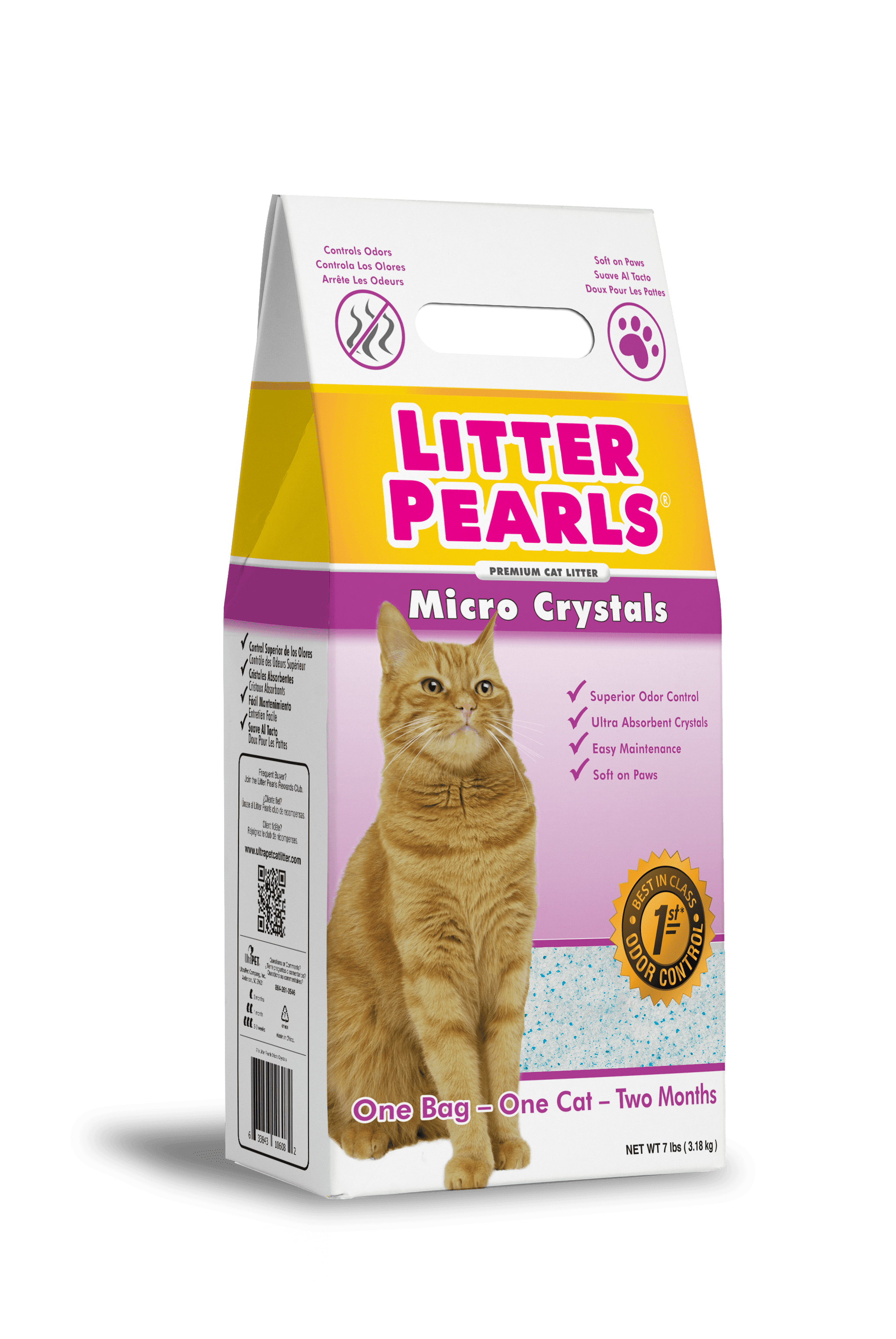 Litter Pearls NonClumping Odor Control Micro Crystal Cat Litter, 10.5