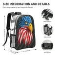 thumbnail image 4 of Susaid Eagle Head With American Flag Print Clear Backpack See Through Transparent Plastic Clear Bookbags for School, College, Stadium,Work, 4 of 7