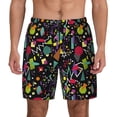 thumbnail image 2 of Picia Colorful Geometric Figures pattern Mens Swim Trunks with Compression Liner Stretch Beach Shorts Quick Dry with Zipper Pockets No-Chafing Board Shorts-X-Large, 2 of 6