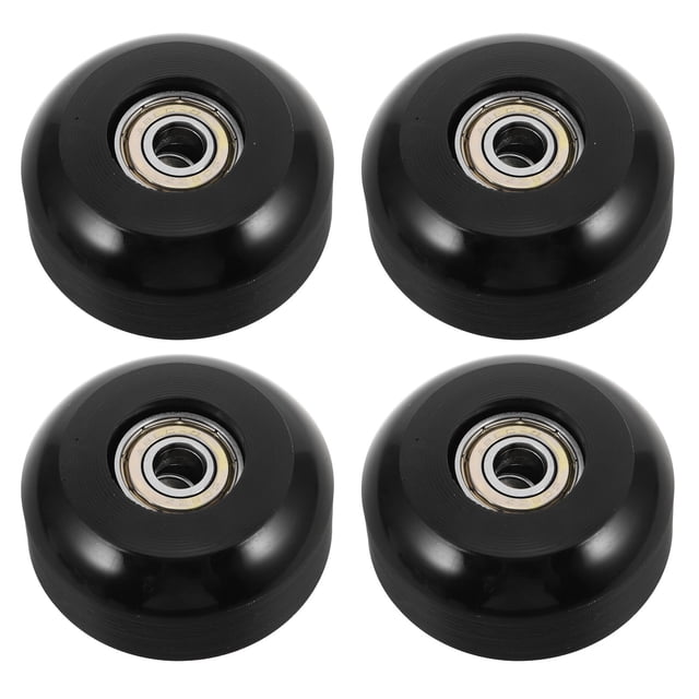 OUNONA Ensemble de 4 Roues de Planche à Roulettes en PU Souple avec Roulements Remplacement de Rue Noir