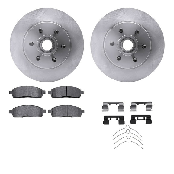 Dynamic Friction Company Front Brake Rotors with 5000 Advanced Brake Pads includes Hardware 6512-99543