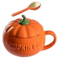 thumbnail image 3 of SHISUYAN 1 Set Pumpkin Mug for Home Use and Decoration Orange Durable Ceramic Cup with Spoon, 3 of 8