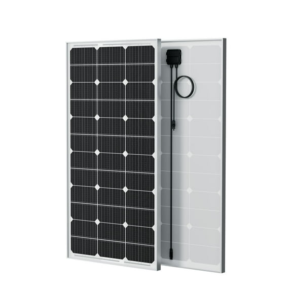 Amobro N-Type 100 Watt Solar Panel 12V, 25% High-Efficiency, Solar Panel for Power Station, RV, Cabin, Off-Grid Applications