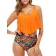 thumbnail image 1 of Traje de baño de dos piezas para mujer Conjunto de bikini con estampado de volantes Trajes de baño T Abanopi Traje de baño, 1 of 7