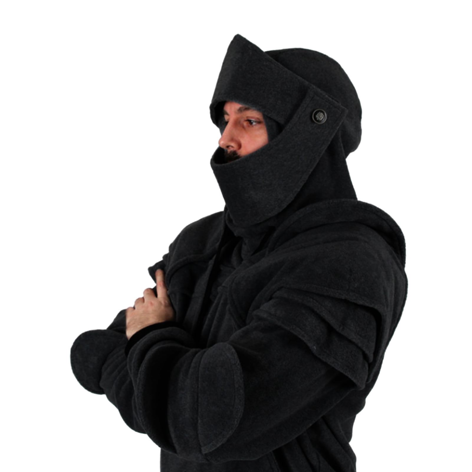 Men's hoodie retro elbows drawstring sale