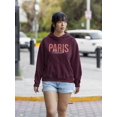 thumbnail image 2 of Paris France Banner Hoodie Women -Image by Shutterstock, Female Small, 2 of 4