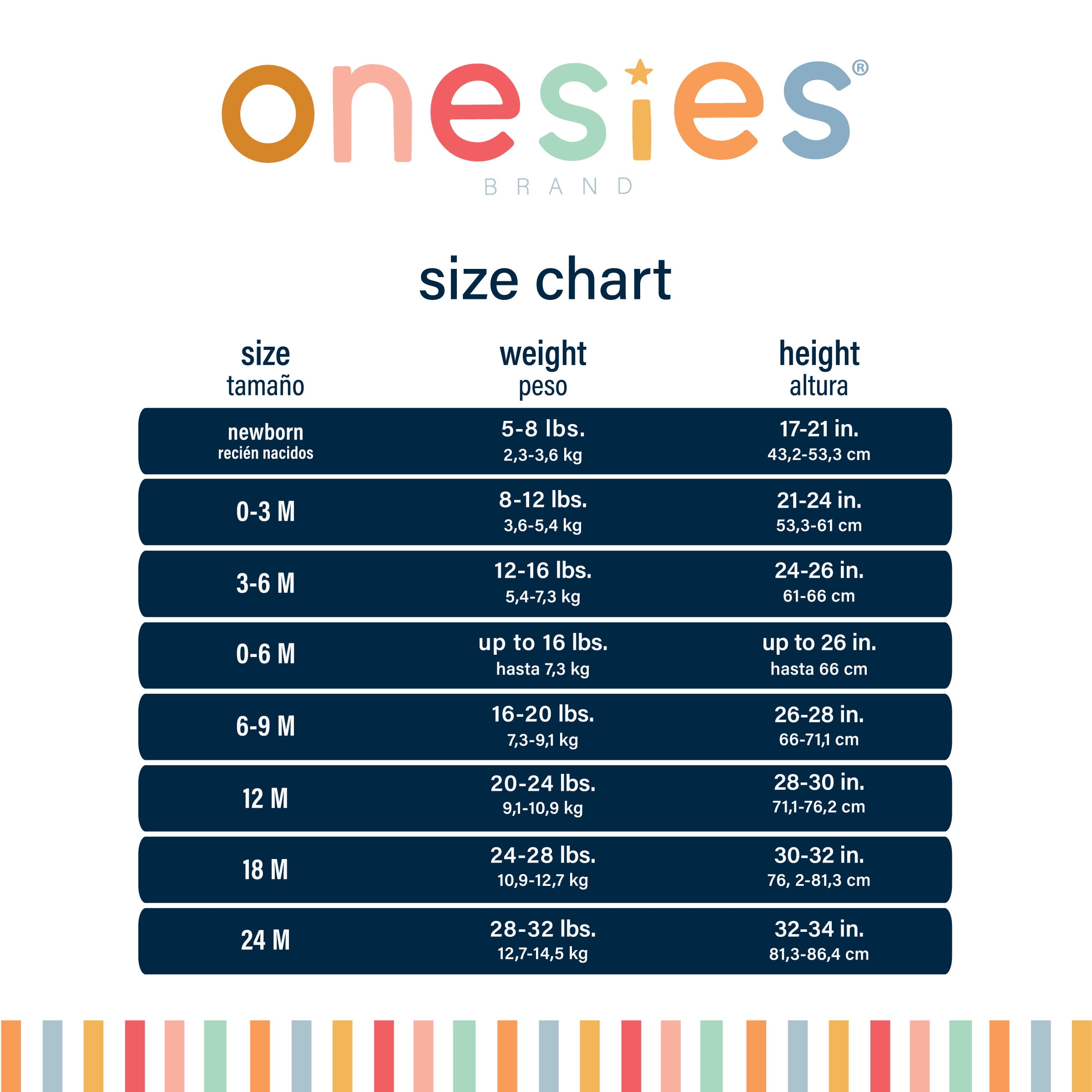 Onesies Brand Baby Girl Footed Pajamas, 4-Pack, Sizes Newborn - 24 Months