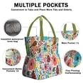 thumbnail image 3 of Pioneer Flower Floral Print Pattern Drawstring Lunch Bag Women - Drawstring Lunch Bag Insulated for Work Office - Stain-Resistant Large Lunchbags for Women with Multi-Pockets, 3 of 6