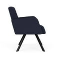 thumbnail image 2 of Willow Lounge Lobby Reception Waiting Guest Chair / Black Steel / Navy Blue, 2 of 5
