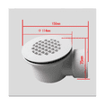 thumbnail image 3 of Base de Douche Drainage Drain de Sol en Acier Inoxydable Anhydre Anti-Odeur Anti-Insectes Filtre Côté Cheveux Sortie Drain, 3 of 5