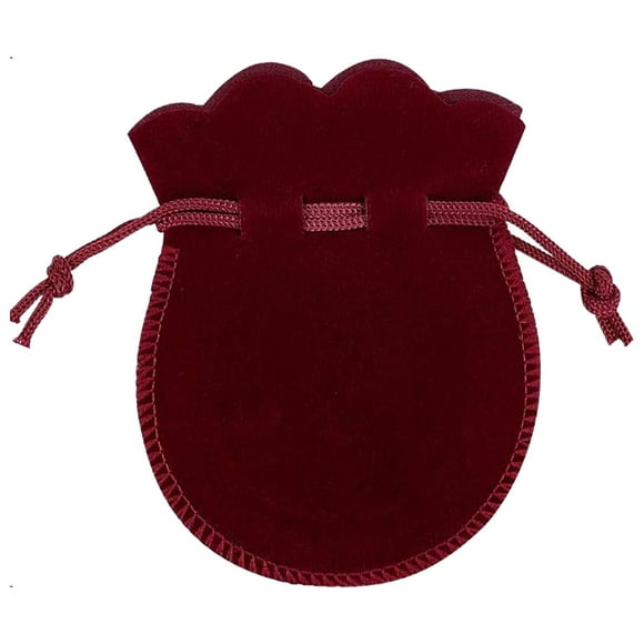 Bisuteria Bolsas Mini VelvtyCame 25Pzas Vino 7x9cm Terciopelo Bolsa en Forma de Calabaza.