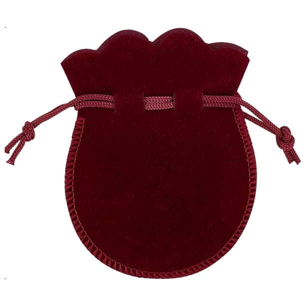 Bisuteria Bolsas Mini de Terciopelo VelvtyCame 20Pzas Vino 7x9cm Terciopelo Bolsa en Forma de Calabaza.