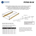 thumbnail image 3 of Hickory Hardware P1700-18-W-5B 18 in. Bottom Mount Drawer Slide, White - Pack of 5, 3 of 6