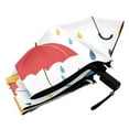 thumbnail image 6 of Colorful Umbrellas and Rain Drops Compact Sun Umbrella Windproof Travel Umbrellas for Rain Strong Portable UV Protection, 6 of 8
