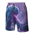 thumbnail image 4 of Cauagu Mystical White gorilla Jungle Print Men's Swim Trunks,Hawaiian Bathing Suit Swimsuits Beach Shorts with Pockets for Men Quick Dry Swimming Board Shorts-Medium, 4 of 6