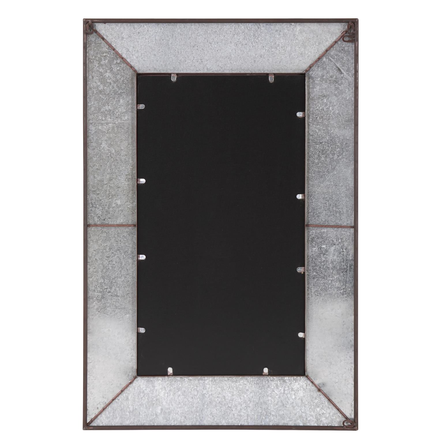 Tyler Dillon Metal Framed Rectangular Rustic Accent Wall Mirror - 36"H x 24.5"W