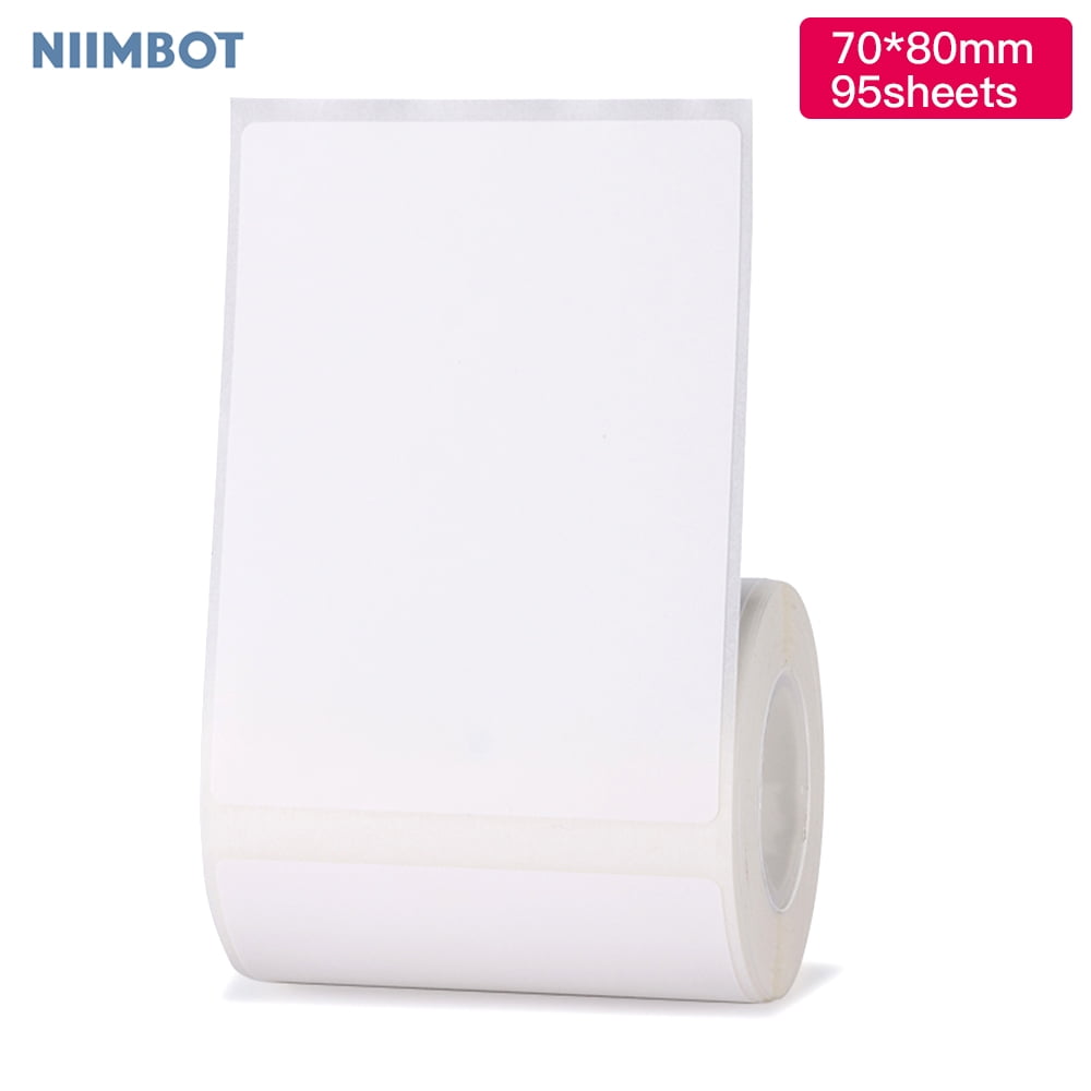 3 Roll Blank White Label Thermal Self Adhensive Sticker Tag Paper Printer 