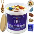 thumbnail image 1 of Vela Dancing Bear Leo Zodiac con 3 cristales curativos, 240 ml, 1 of 6
