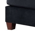 thumbnail image 4 of Omi 34 Inch Square Cocktail Ottoman Foam Brown Tapered Legs Black Velvet, 4 of 5