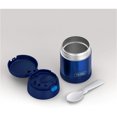 thumbnail image 3 of thermos funtainer 10 ounce stainless steel vacuum insulated kids food jar with folding spoon, navy, 3 of 4