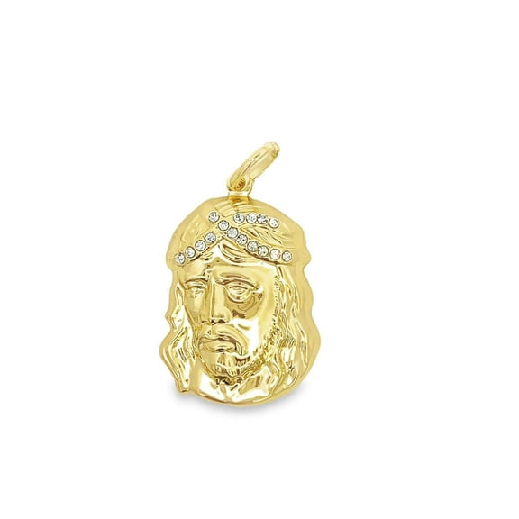 CZ Stone Jesus Christ Head Pendant (A311)