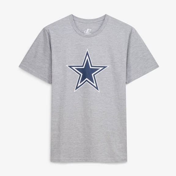 Men's Logo Athletic Heather Gray Dallas Cowboys Primary Logo T-Shirt