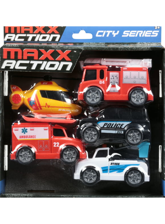 Sunny Days Entertainment Micro Mini City Vehicles - Toy Car and Truck Set for Kids | Birthday Party Gift for Boys - Maxx Action