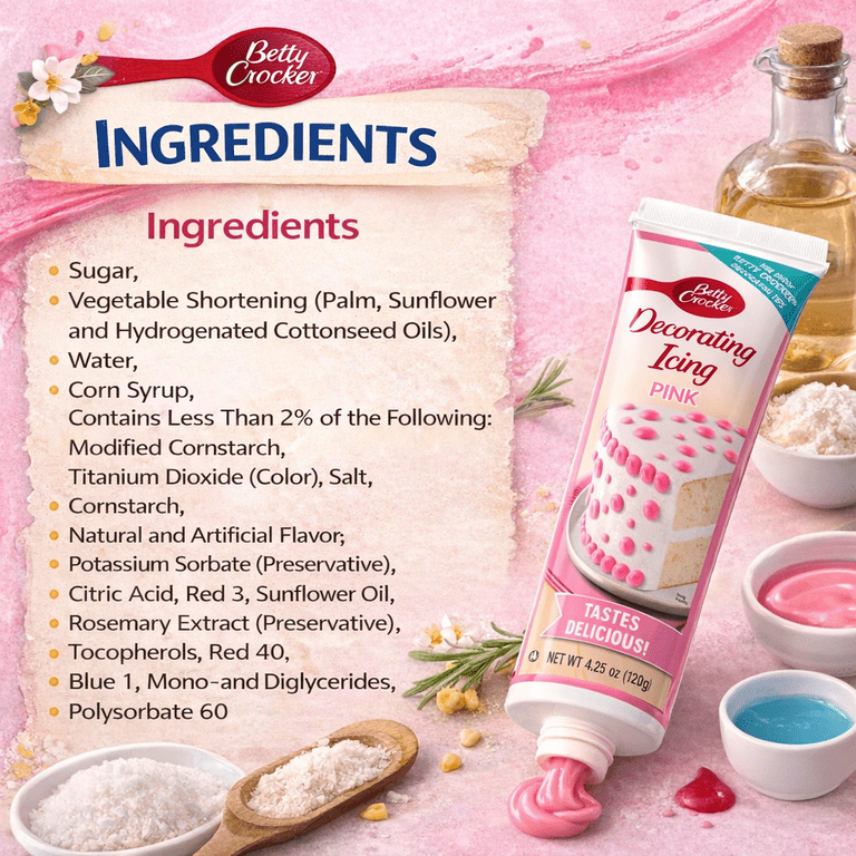 Betty Crocker Pink Decorating Icing Tube, 4.25 oz, Pack of 2