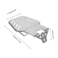 thumbnail image 2 of AURARMLET Rear Cycle Rack 1Set Silver Metal Rectangular for Motorcycle Accessories Expandable Storage and Carry Luggage, 2 of 8