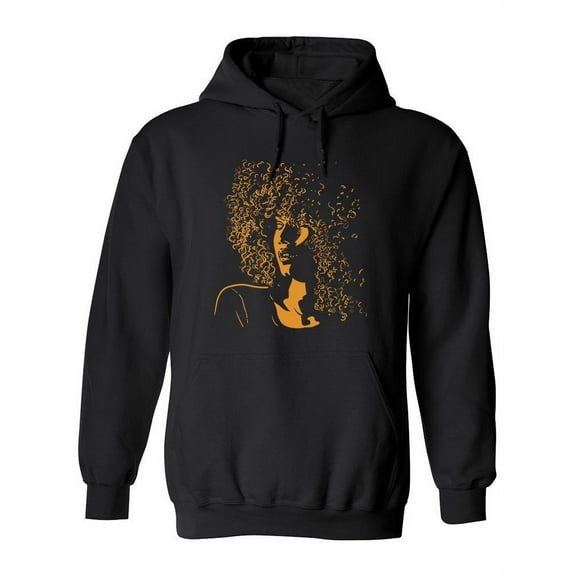 Afro Hairstyle Sketch  Hoodie Women -Image by Shutterstock, Female 3X-Large