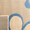 thumbnail image 4 of SAFAVIEH Courtyard Kristopher Floral Indoor/Outdoor Area Rug, 5'3" x 5'3" Round, Natural Brown/Blue, 4 of 8