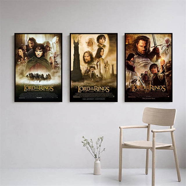 Set de pósters de El señor de los anillos, 3 piezas, arte de pared sin marco