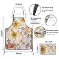 thumbnail image 2 of Pioneer Flower Floral Print Pattern Apron-Garden Aprons for Women with Pockets-Cotton Linen Waterproof Kitchen Cooking Gardening Aprons Adjustable for Kitchen,Cooking,BBQ and Salon 33x27 Inch, 2 of 2