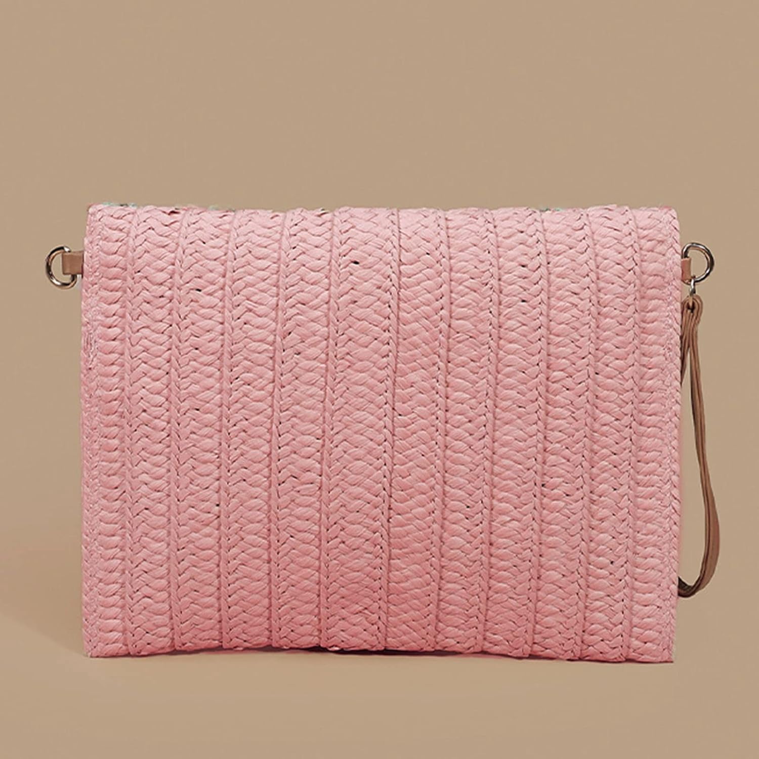 Crossbody Bags for Women, Straw Clutch Purses, Bohemian Handmade Woven Envelope Package, Tassel Handbags for Women