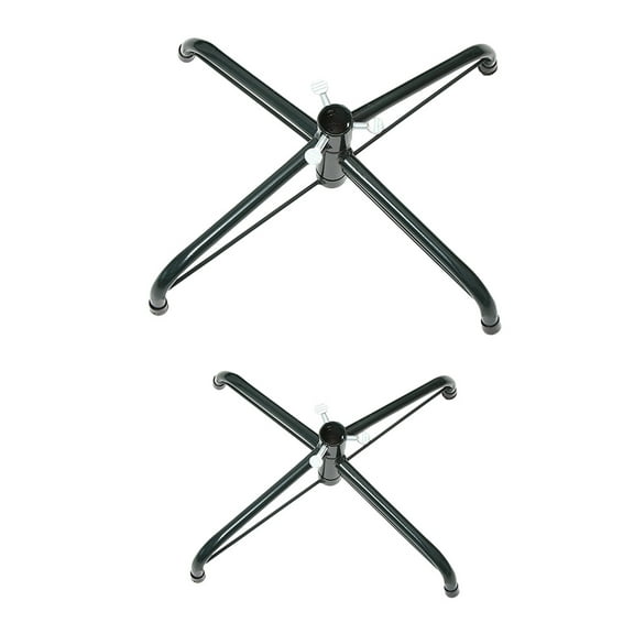 Minkissy 2Pcs Metal Christmas Tree Stand Set, Holiday Artificial Tree Holder for Firm Fixing and Easy Decoration